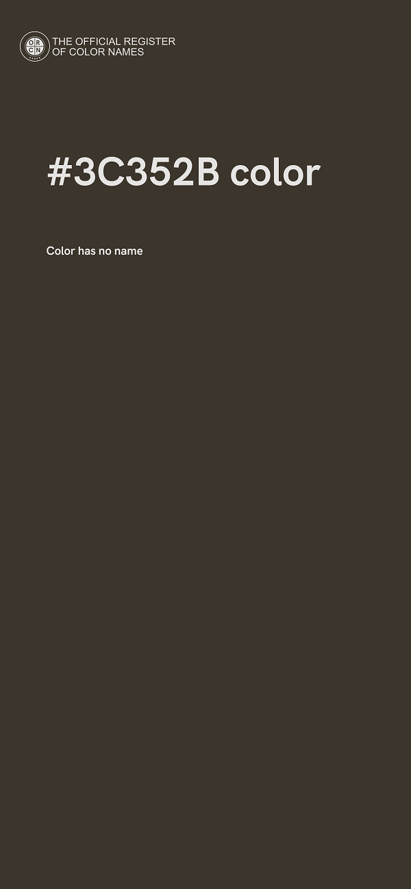 #3C352B color image