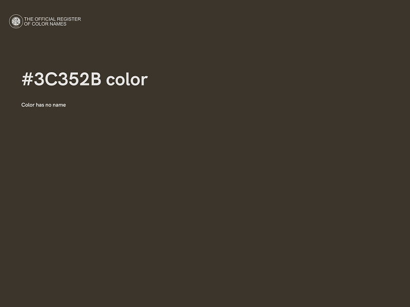 #3C352B color image