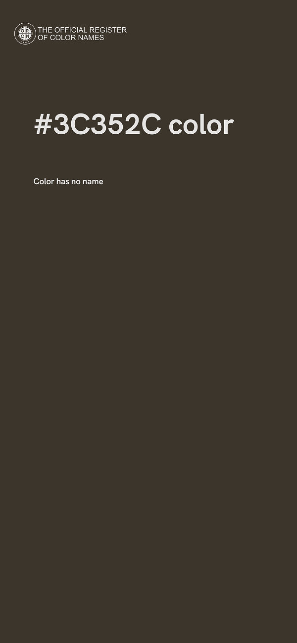 #3C352C color image