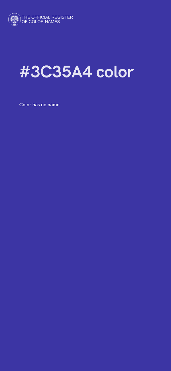 #3C35A4 color image