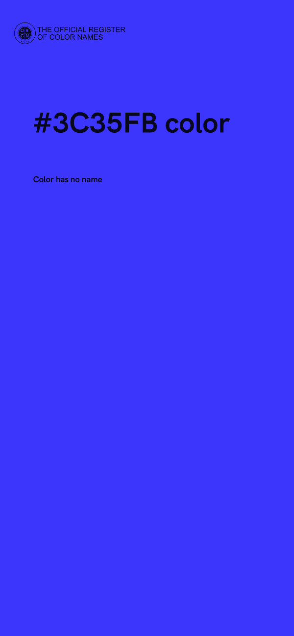 #3C35FB color image