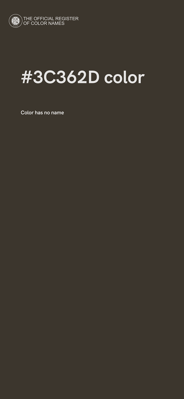 #3C362D color image