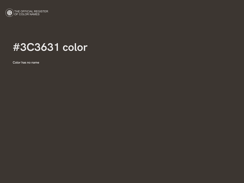 #3C3631 color image