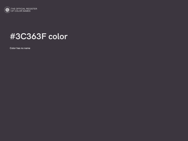 #3C363F color image