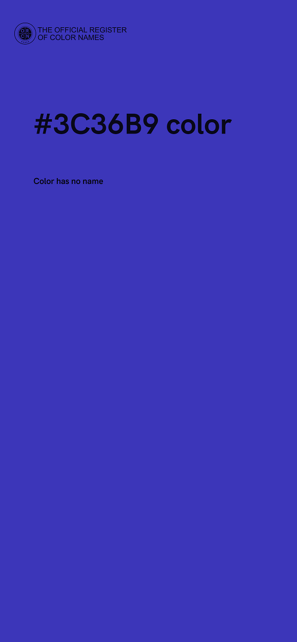 #3C36B9 color image