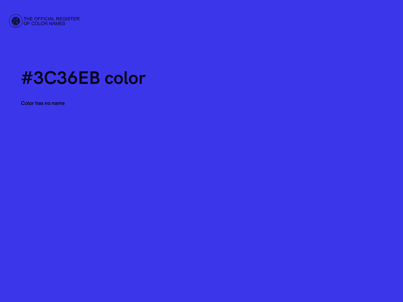 #3C36EB color image