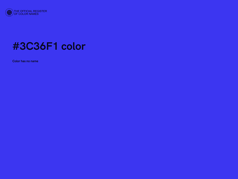 #3C36F1 color image