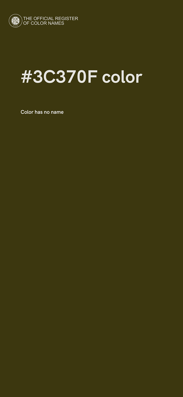 #3C370F color image
