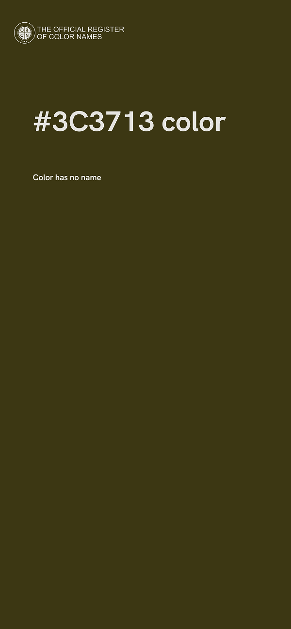 #3C3713 color image