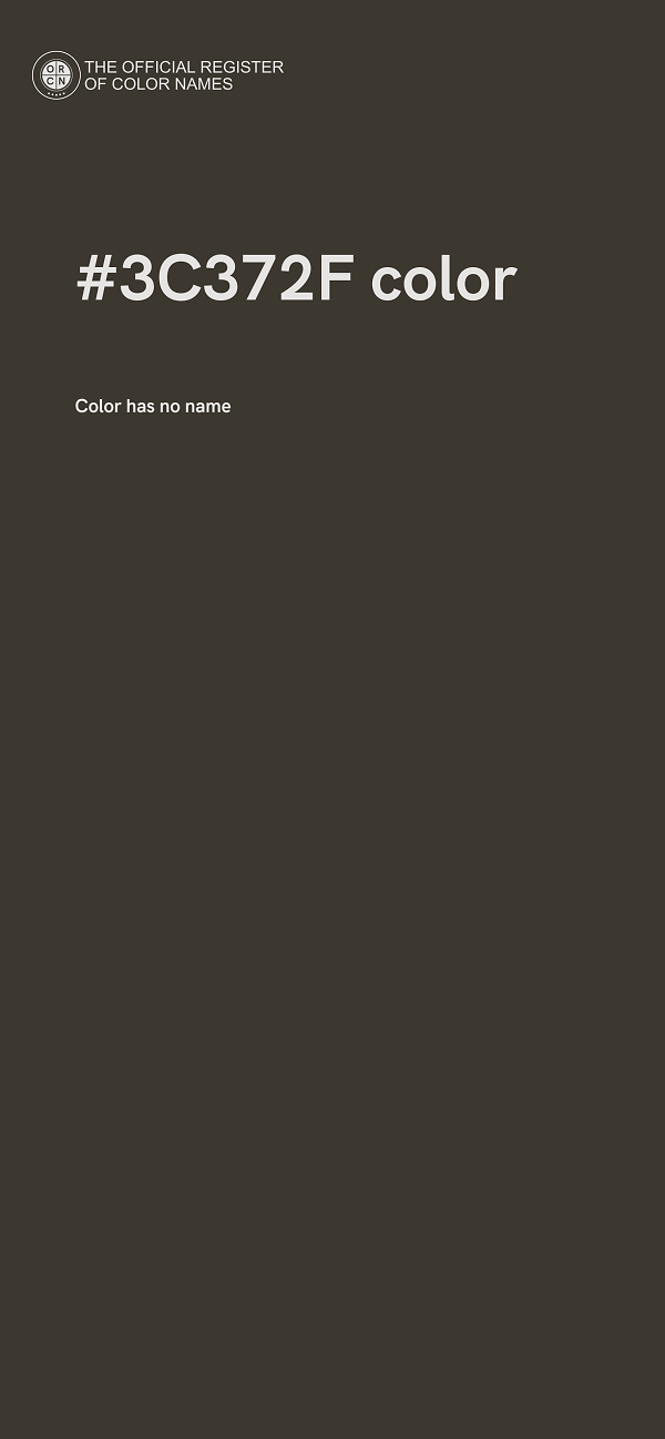 #3C372F color image