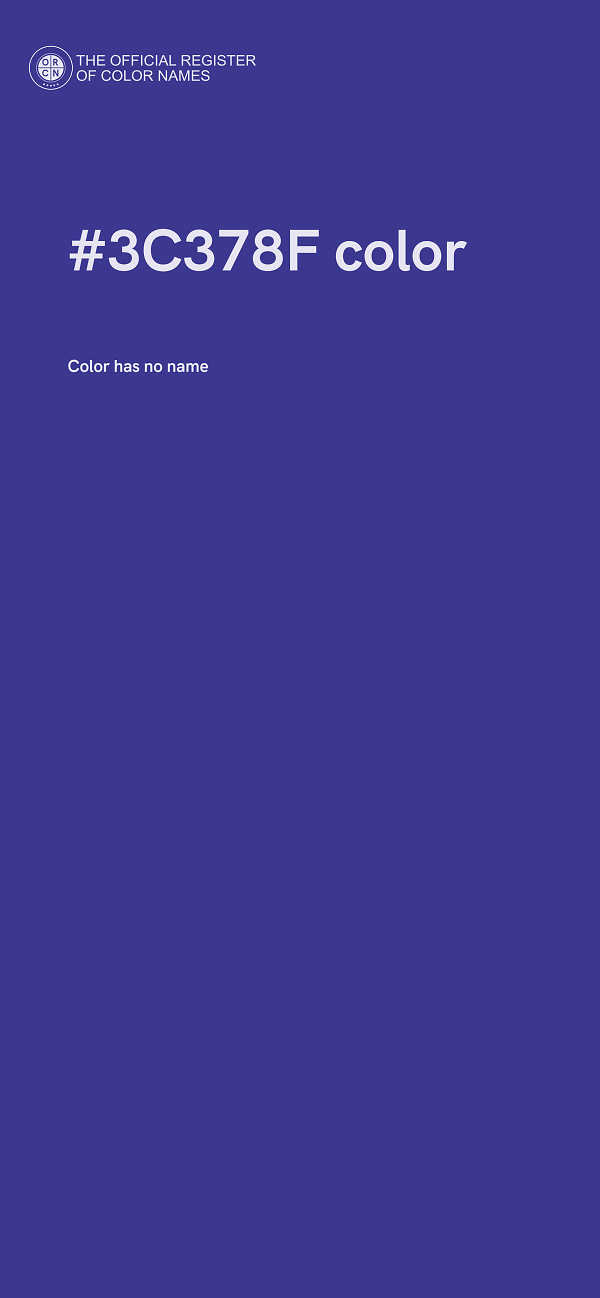 #3C378F color image