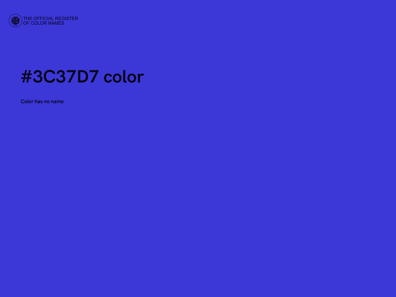 #3C37D7 color image