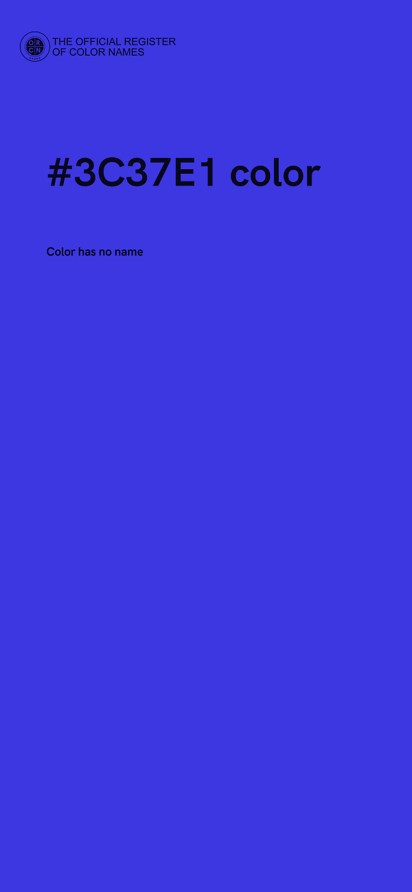 #3C37E1 color image