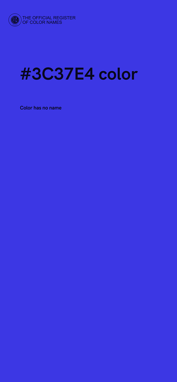 #3C37E4 color image