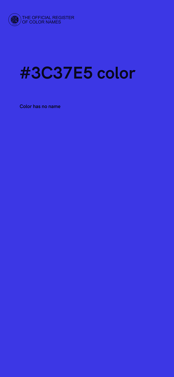 #3C37E5 color image