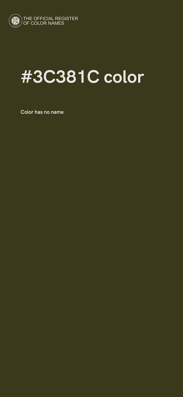 #3C381C color image