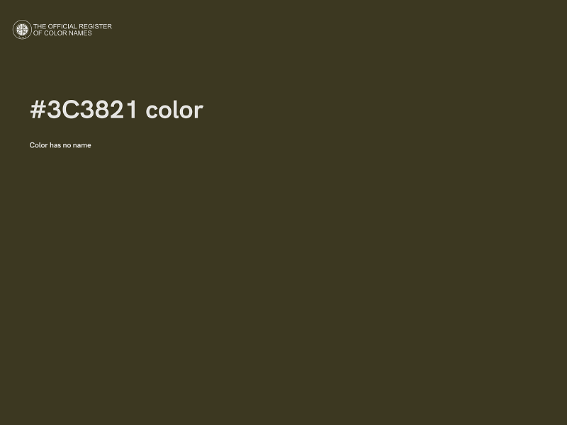 #3C3821 color image