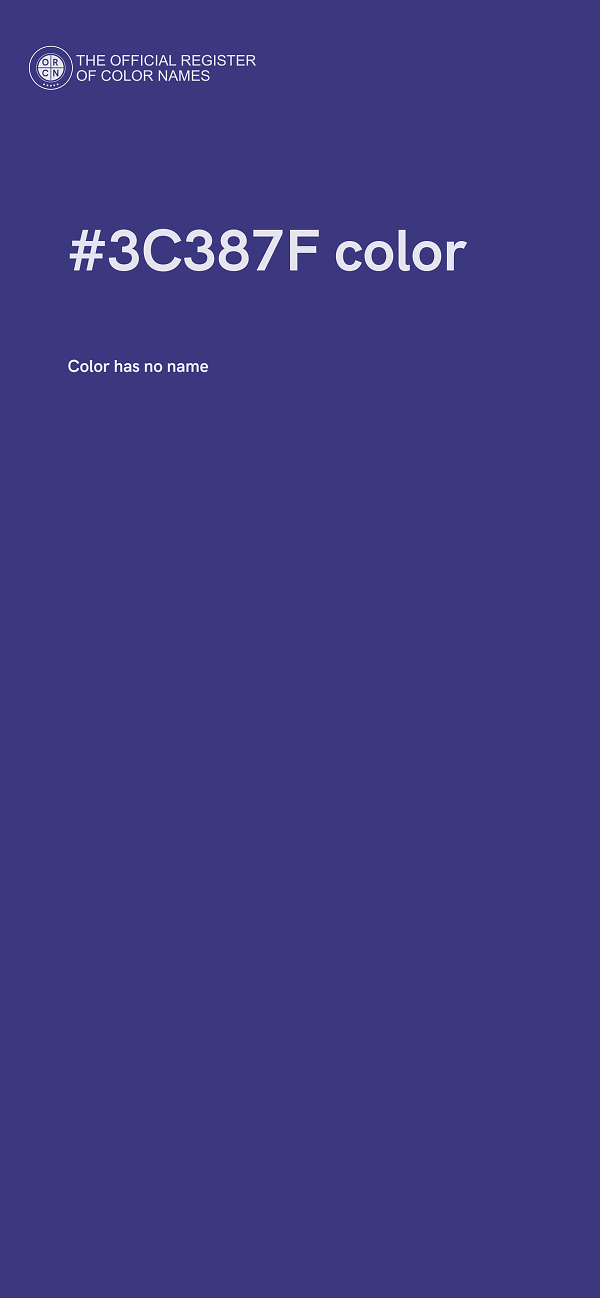 #3C387F color image