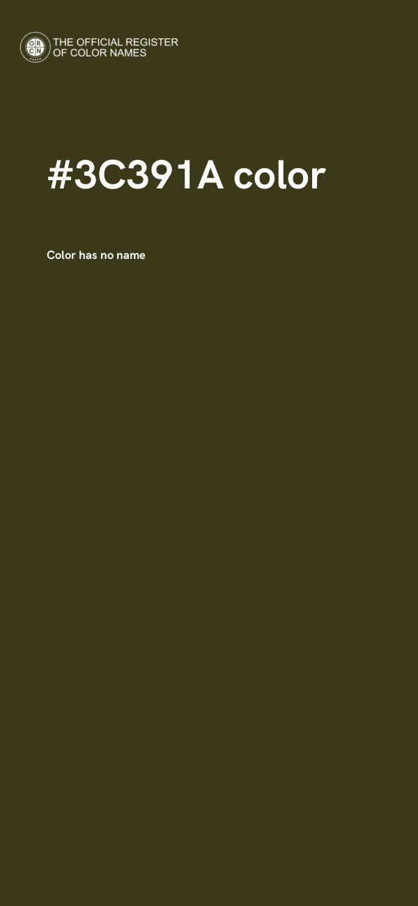 #3C391A color image