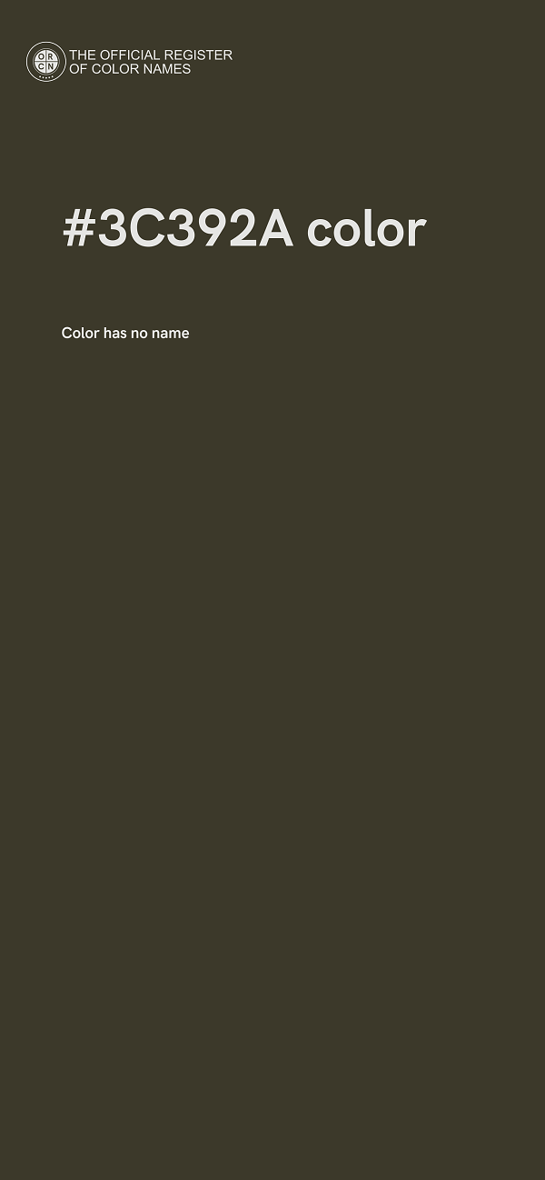 #3C392A color image