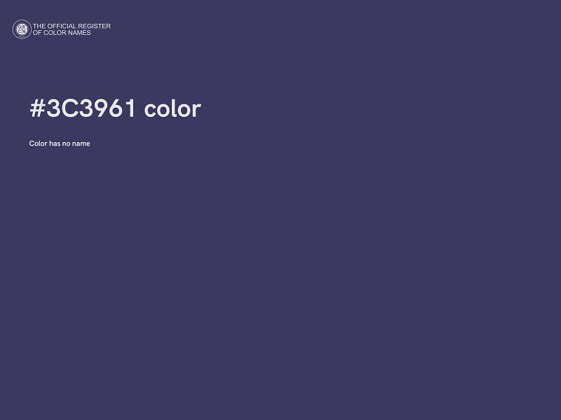#3C3961 color image