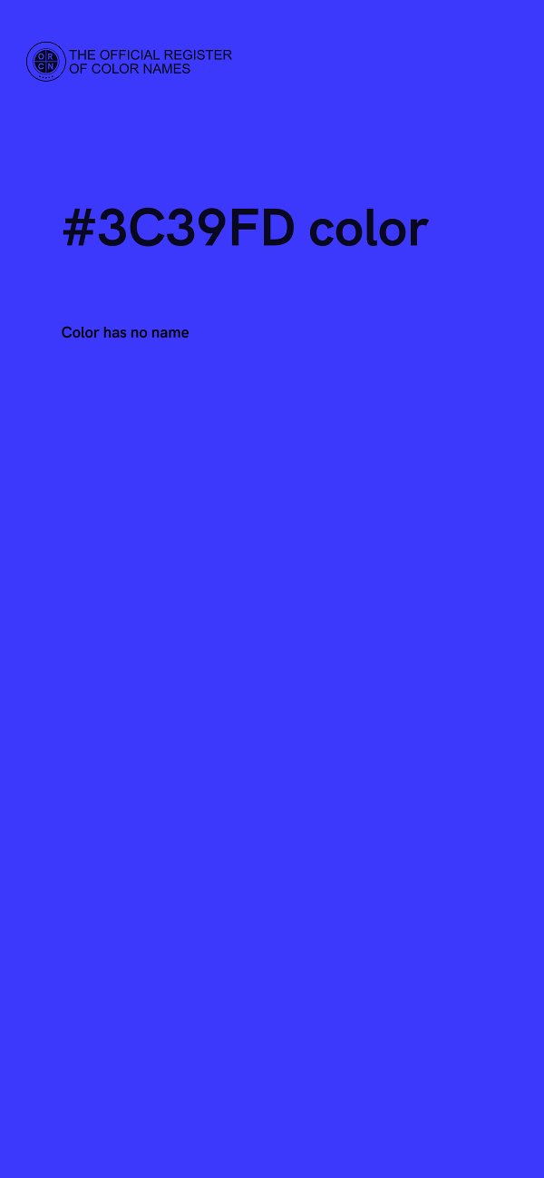 #3C39FD color image