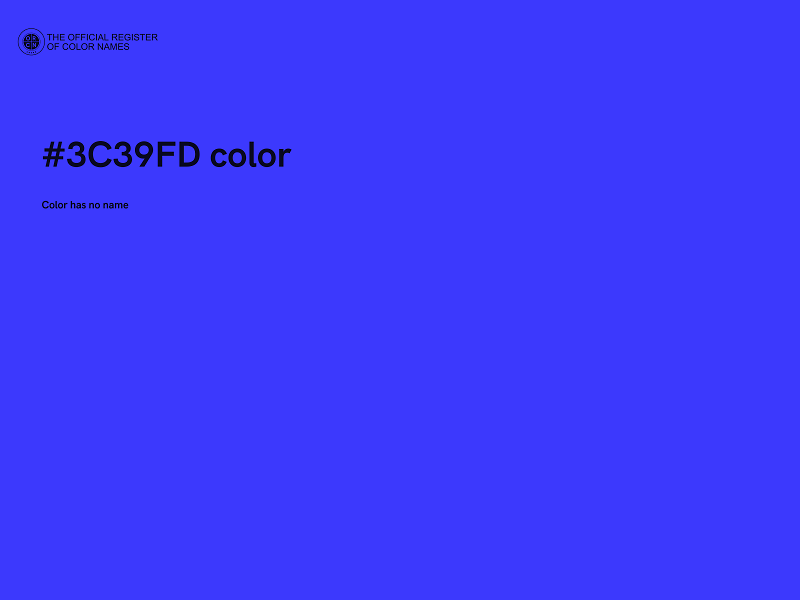 #3C39FD color image