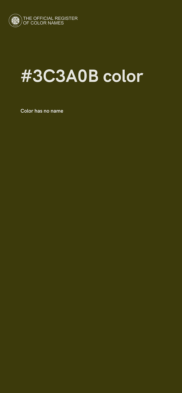 #3C3A0B color image