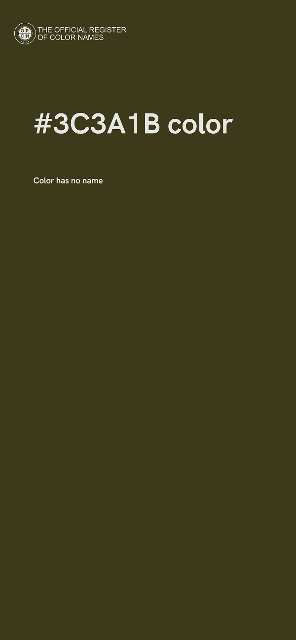 #3C3A1B color image