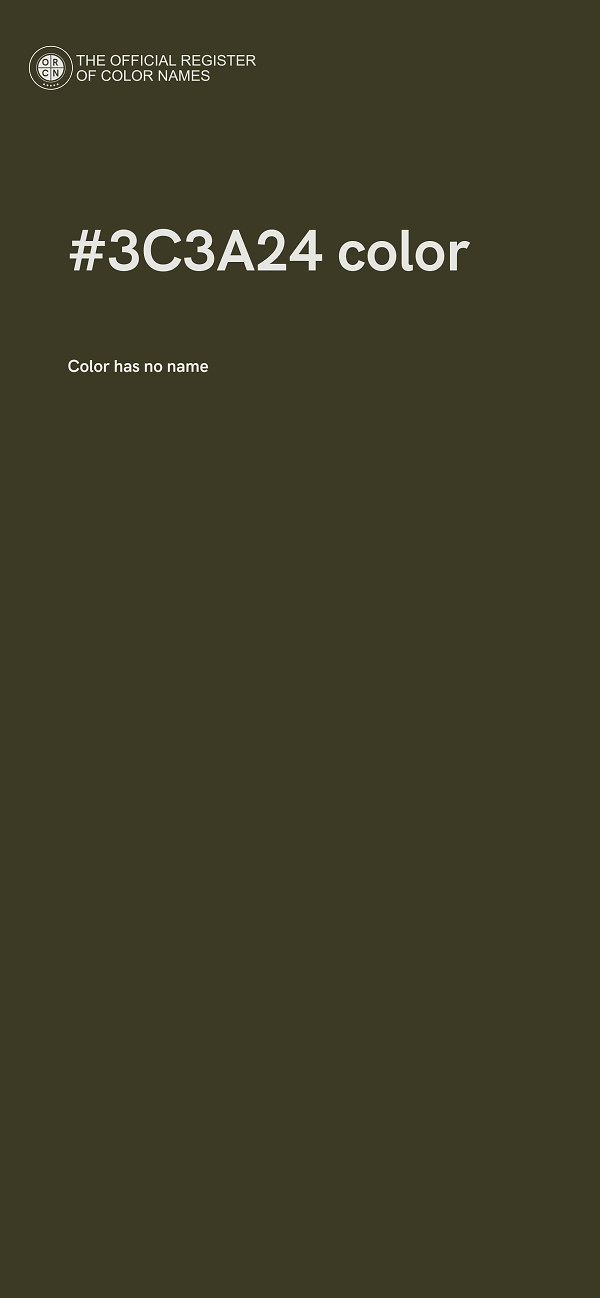 #3C3A24 color image