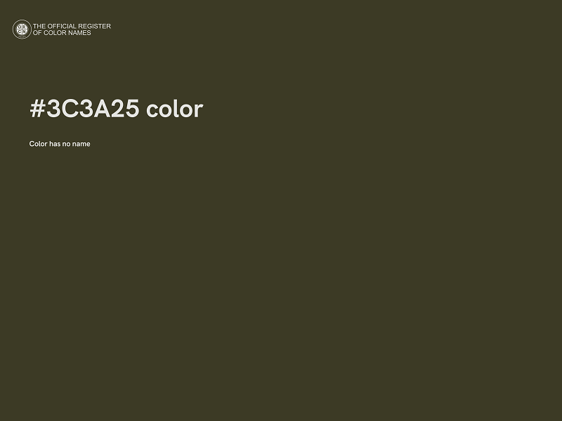 #3C3A25 color image