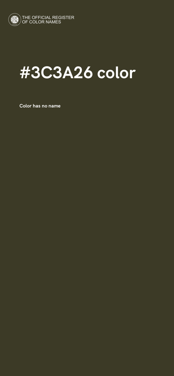 #3C3A26 color image