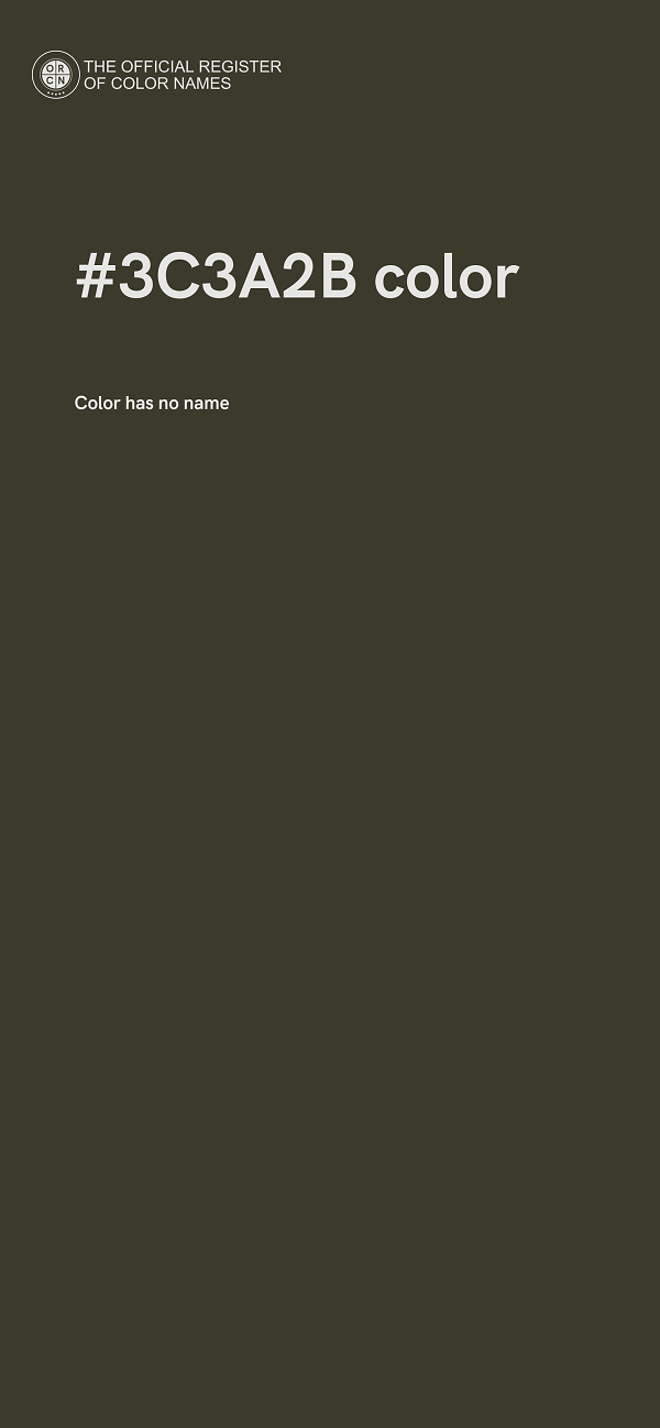 #3C3A2B color image