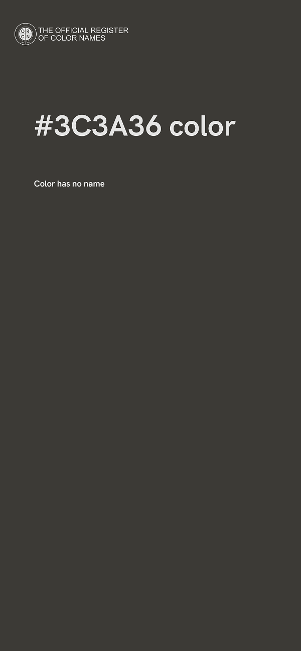 #3C3A36 color image