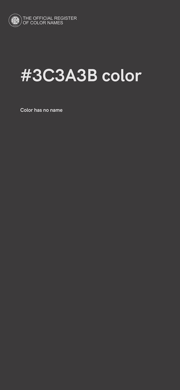 #3C3A3B color image