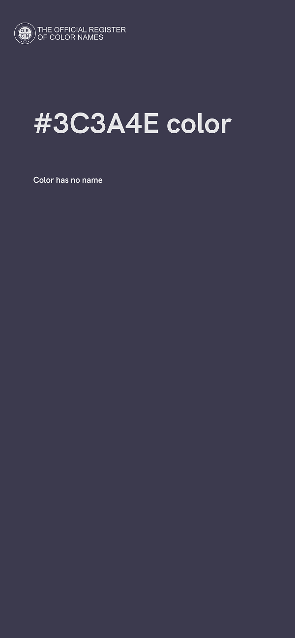 #3C3A4E color image