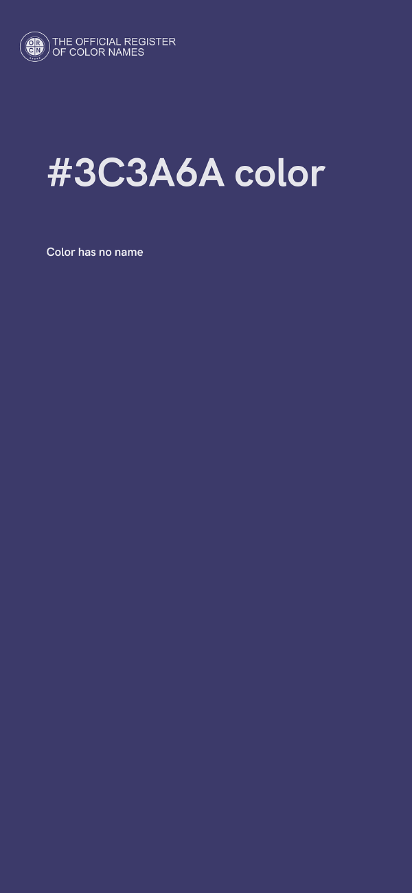 #3C3A6A color image