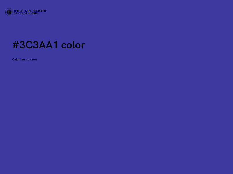 #3C3AA1 color image