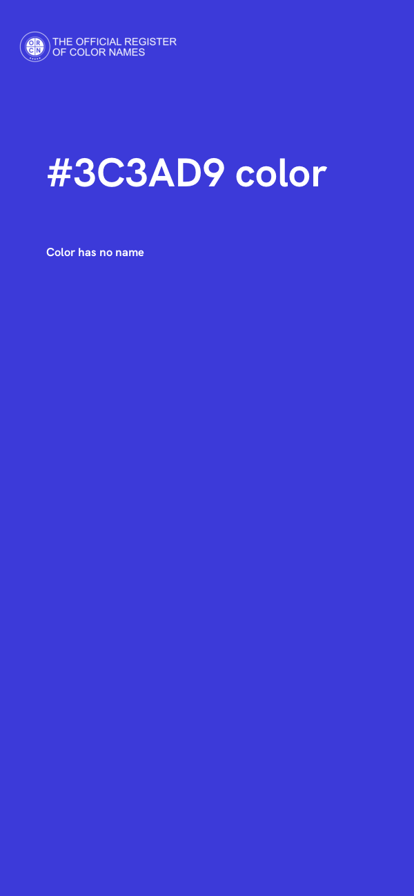 #3C3AD9 color image