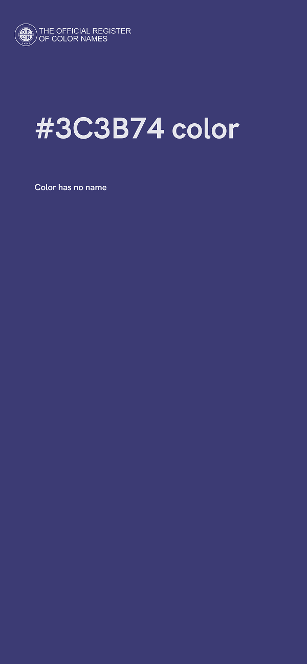 #3C3B74 color image