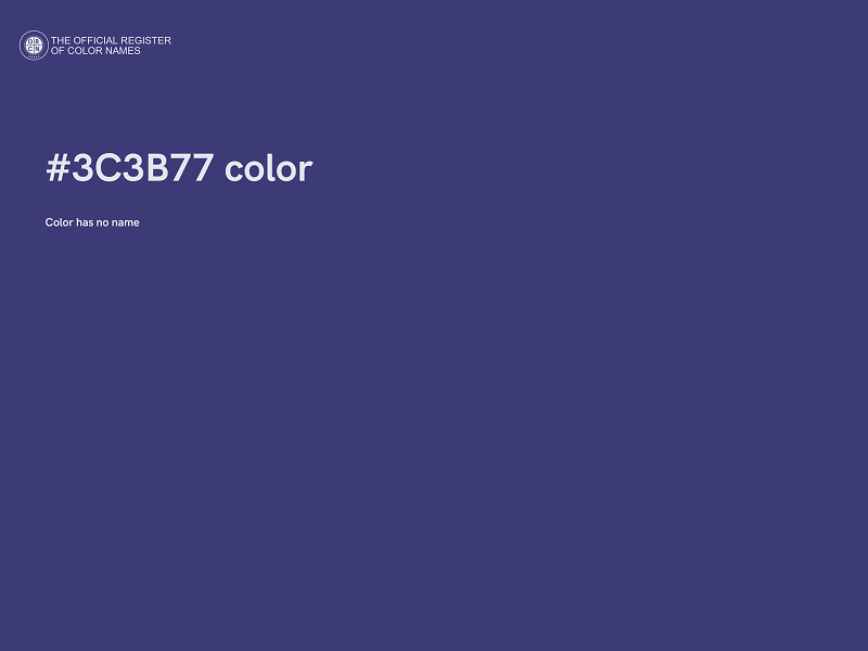 #3C3B77 color image