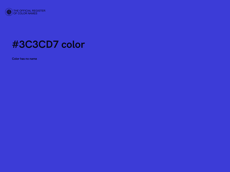 #3C3CD7 color image