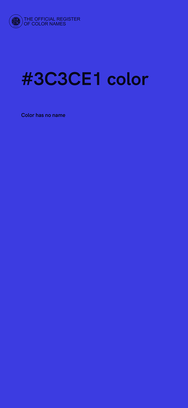 #3C3CE1 color image
