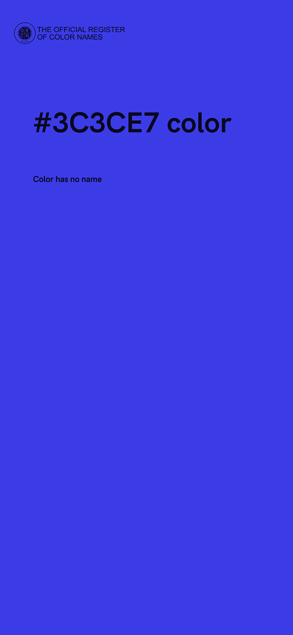 #3C3CE7 color image