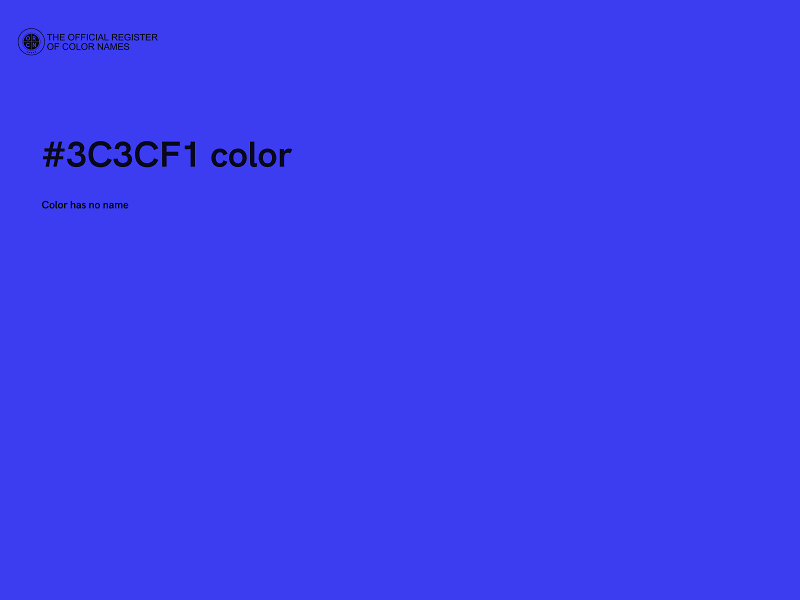 #3C3CF1 color image