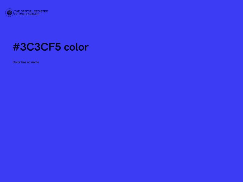 #3C3CF5 color image