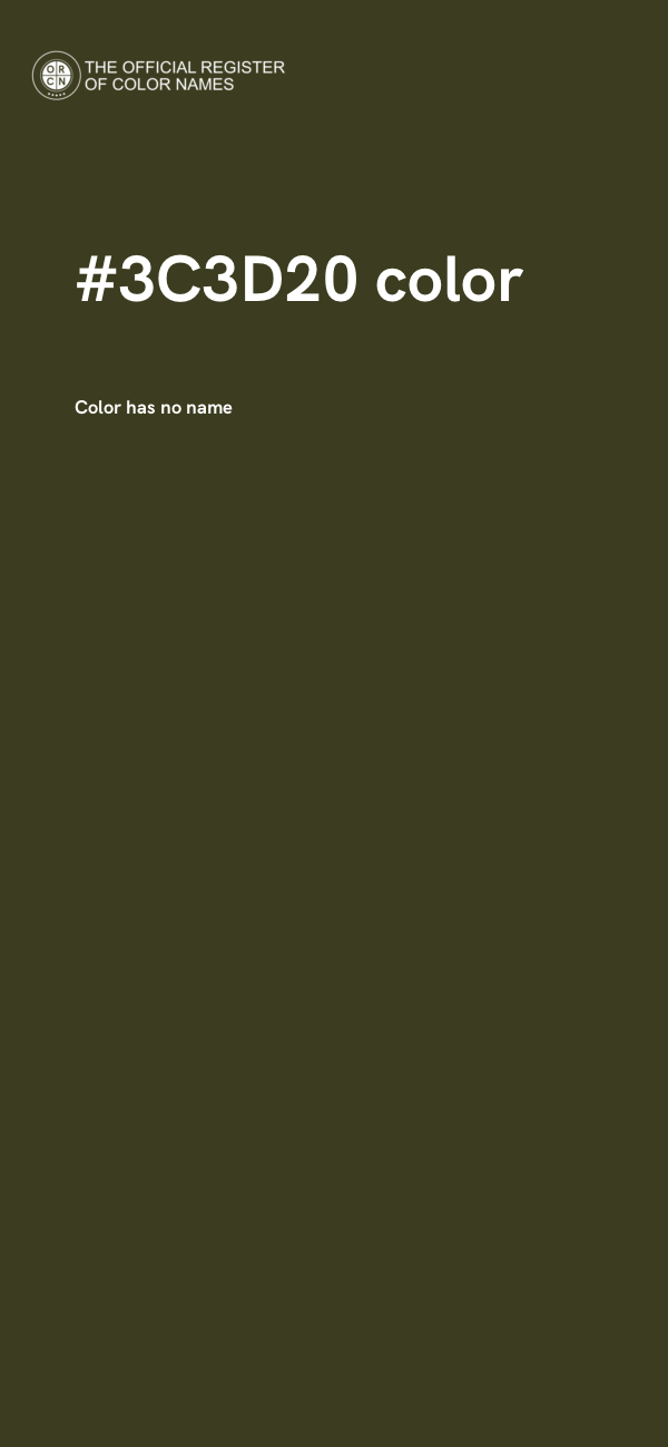 #3C3D20 color image