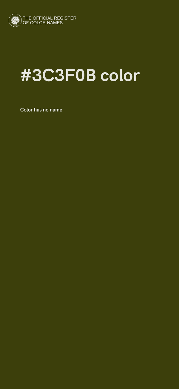 #3C3F0B color image