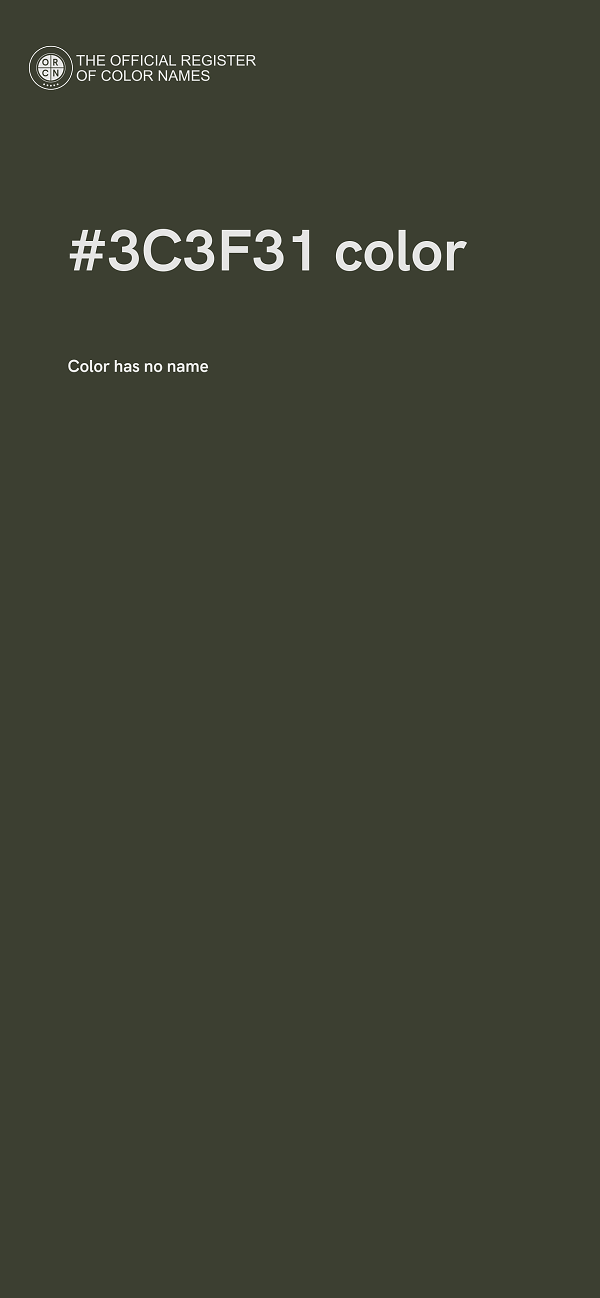 #3C3F31 color image