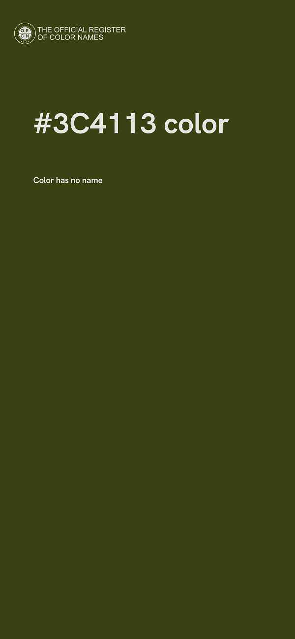 #3C4113 color image